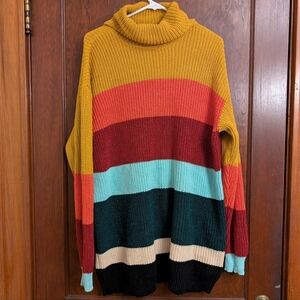 Farm Rio Boldly Striped Sweater Dress